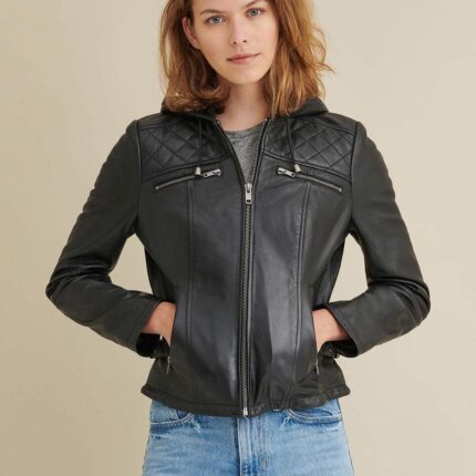 Web 7th Ave Lamb Cycle Jkt w Diamond Qtr. n Hood