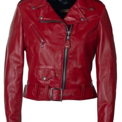 Women's Cropped Perfecto in Lambskin Leather Jacket