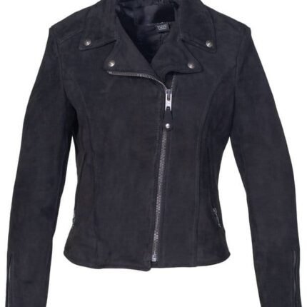 Women's Fitted Suede Motorcycle Jacket