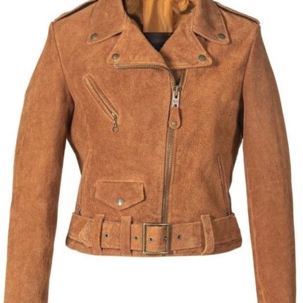 Women's Rough Out Cow Suede Cropped Perfecto Jacket