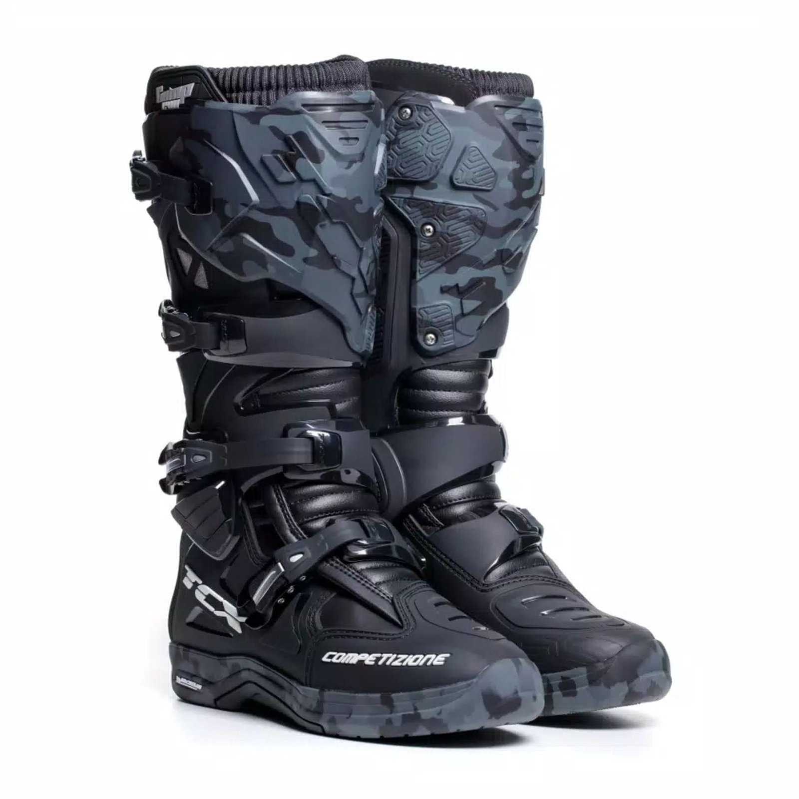 1 DAINESE COMP EVO 2 MENS MOTORCYCLE OFFROAD BOOTS BLACKCAMO