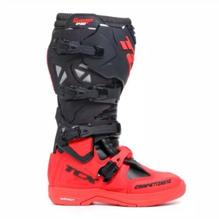 DAINESE COMP EVO 2 MENS MOTORCYCLE OFFROAD BOOTS BLACKRED
