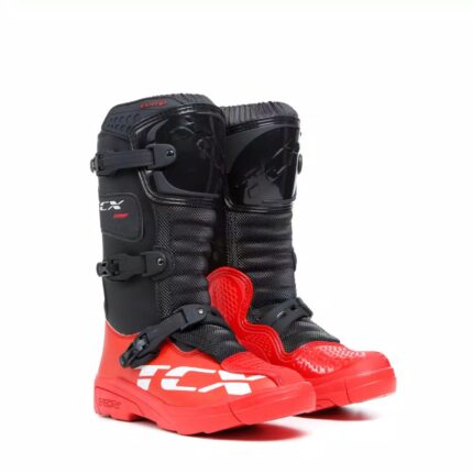 DAINESE COMP KIDS MOTORCYCLE OFFROAD BOOTS BLACKRED