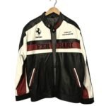 Ferrari Formula 1 ​Racing Streetwear Cowhide Leather Jacket