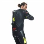DAINESE MISANO 3 D AIR MEN 1 PIECE MOTORCYCLE PERFORATED LEATHER SUIT WITH AIRBAG