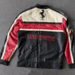 Ferrari Motorcycle Racing Cowhide Leather Jacket