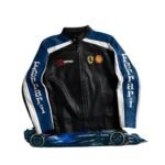 Ferrari Racer Motorcycle Streetwear Leather Biker Jacket