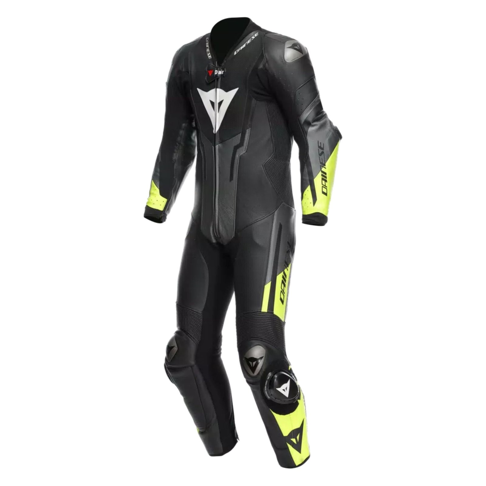2 DAINESE MISANO 3 D AIR MEN 1 PIECE MOTORCYCLE PERFORATED LEATHER SUIT WITH AIRBAG