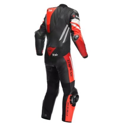 DAINESE MISANO 3 D AIR MEN 1 PIECE MOTORCYCLE PERFORATED LEATHER SUIT WITH AIRBAG