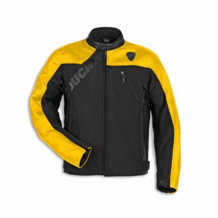 DUCATI LOGO C1 LEATHER FABRIC JACKET
