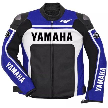 Yamaha Racing Motorcycle Riding Gear Motorbike Leather Biker Jacket 3