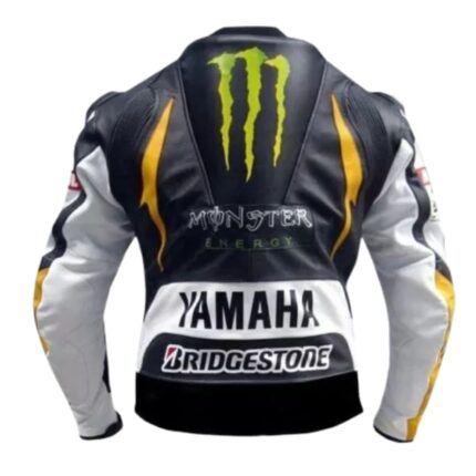 Yamaha Racing Motorcycle Riding Gear Motorbike Cowhide Leather Biker Jacket
