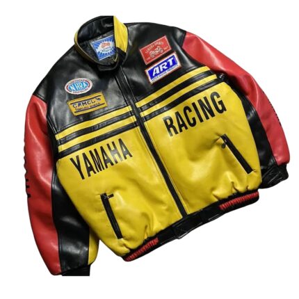 Yamaha Racing 2001 Bomber Motorcycle Rare Streetwear Leather Jacket
