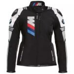 The **BMW Motorcycle Jacket Pace Pro Women 2025** is engineered for female riders who demand high performance, modern styling, and superior comfort on every ride. Designed with precision by BMW Motorrad, this jacket seamlessly combines safety with cutting-edge features tailored to fit the female form. Crafted from abrasion-resistant polyamide and elastane materials, the Pace Pro Women's Jacket offers both durability and stretch for enhanced mobility. Its lightweight yet protective shell ensures optimal riding comfort while meeting the highest safety standards. The jacket is equipped with removable NP Flex protectors at the shoulders and elbows, with a pocket for an optional NP Pro back protector, offering reliable impact protection without compromising flexibility. Ventilation zippers along the chest and back ensure optimal airflow, making it ideal for warm-weather riding. The moisture-wicking mesh lining keeps the interior breathable and dry, while a water-repellent finish on the outer shell provides protection against light rain or road spray. Adjustable sleeve and waist straps ensure a personalized fit, and zippered cuffs allow easy integration with gloves. Reflective elements are strategically placed for increased visibility in low-light conditions, enhancing safety during night or early morning rides. The jacket features a sleek, feminine silhouette with subtle BMW branding, giving it a refined and sporty look. Multiple exterior and interior pockets provide secure storage for essentials like your phone, keys, or wallet. Designed to pair effortlessly with the matching Pace Pro Women Pants, this jacket completes a premium two-piece riding suit. Whether you're commuting, touring, or cruising on weekends, the BMW Pace Pro Women 2025 Jacket delivers performance, protection, and style in equal measure. It’s not just gear—it’s a statement of precision engineering and modern riding excellence tailored for the passionate female motorcyclist.