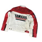 Yamaha Racing Red & White Motorcycle Leather Jacket 2