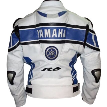 Yamaha Racing R6 Motorcycle Leather Biker Jacket 2