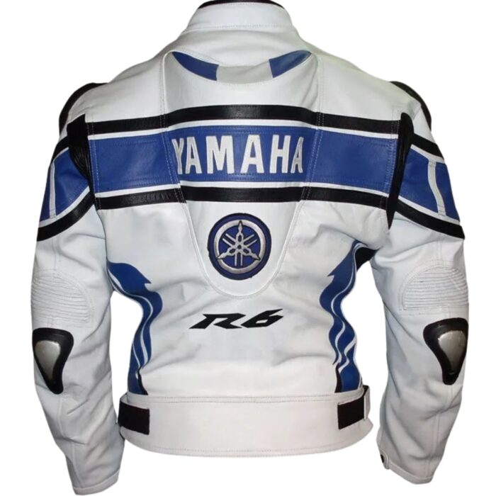 Yamaha Racing R6 Motorcycle Leather Biker Jacket 2