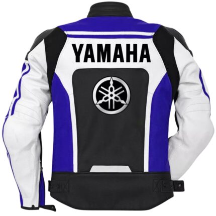 Yamaha Racing Motorcycle Riding Gear Motorbike Leather Biker Jacket 3