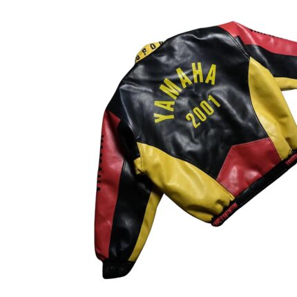 Yamaha Racing 2001 Bomber Motorcycle Rare Streetwear Leather Jacket