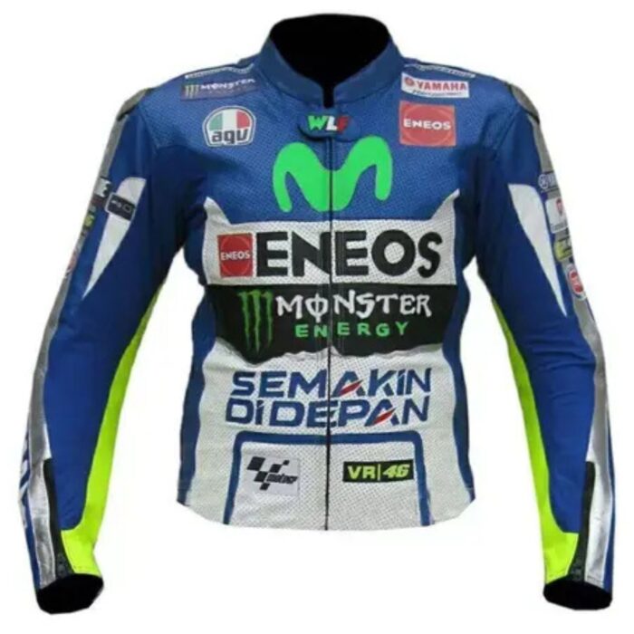 Yamaha Monster Energy Motorcycle Riding Gear Leather Biker Jacket