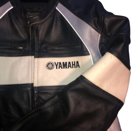 Unisex Motorcycle Yamaha Racing Cowhide Leather Jacket