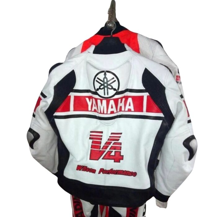 Men’s Yamaha Racing Motorcycle Cowhide Leather Jacket