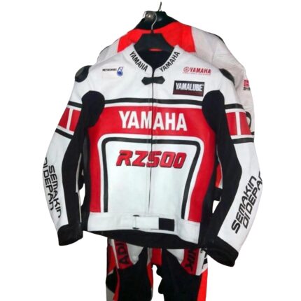 Men’s Yamaha Racing Motorcycle Cowhide Leather Jacket