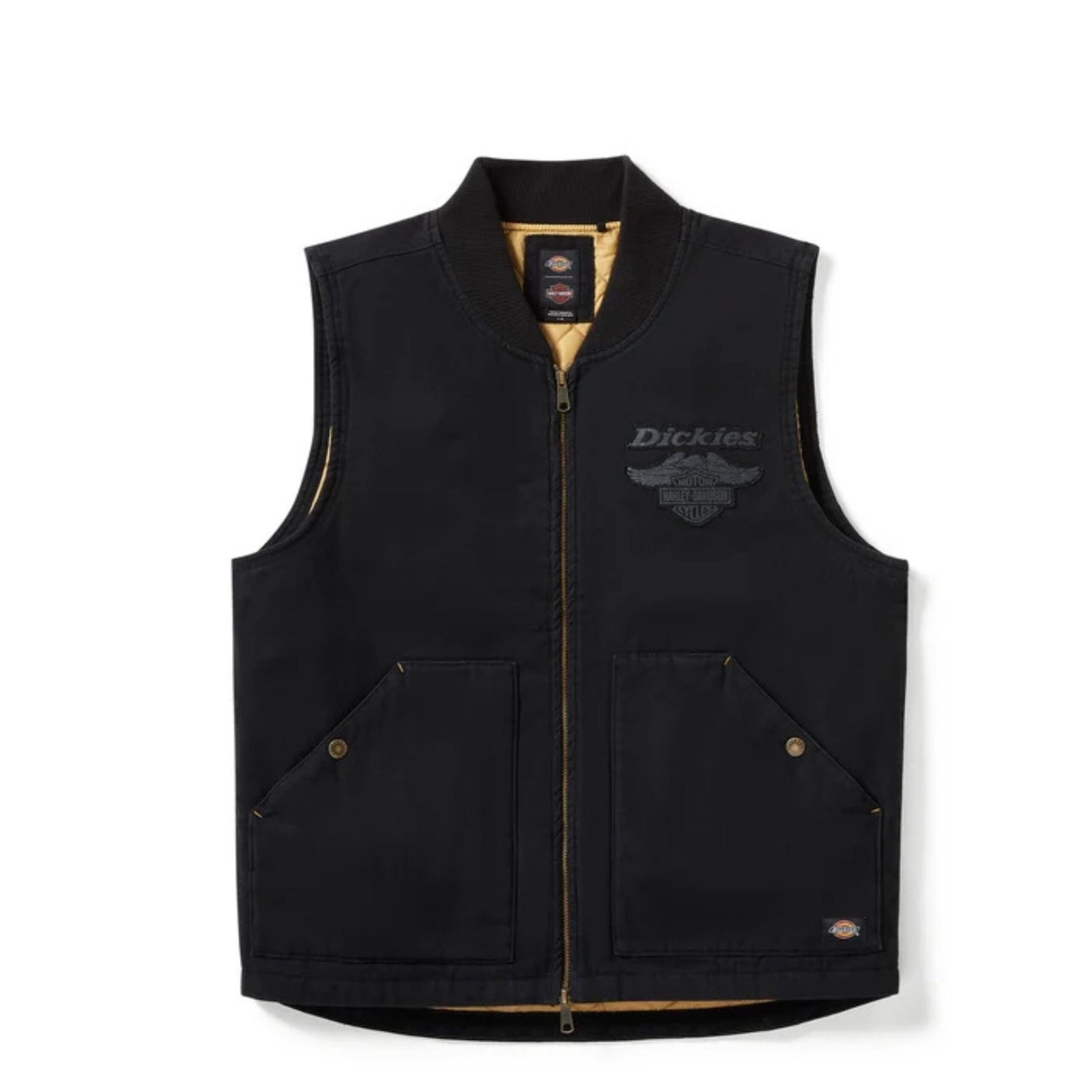 Men's Dickies x H-D Quilted Canvas Vest HARLEY DAVIDSON MENS DICKIES X HD QUILTED CANVAS VEST