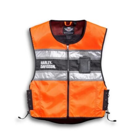 HARLEY DAVIDSON MENS HI VIS VEST HI VIS ORANGE