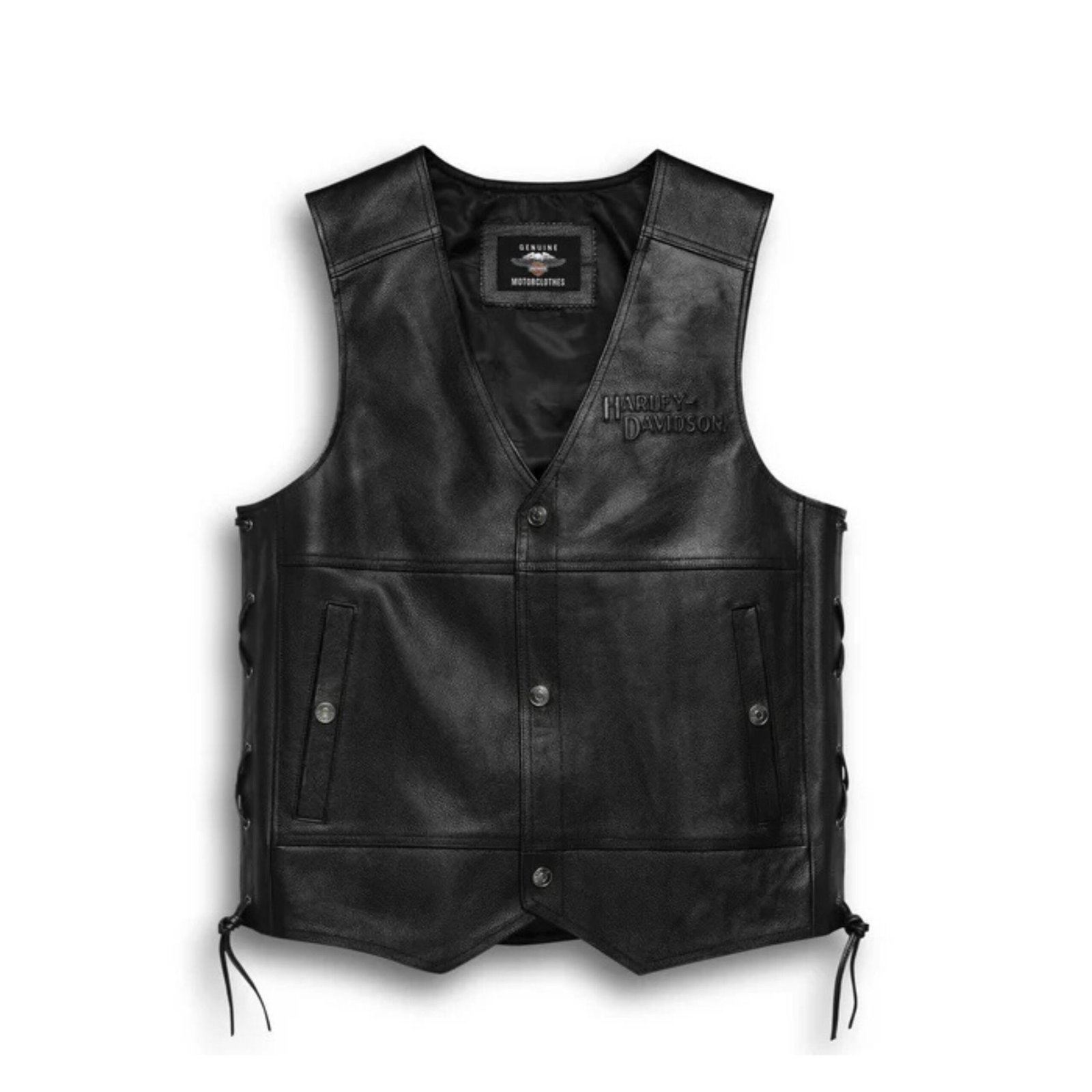 Men's Tradition II Leather Vest HARLEY DAVIDSON MENS TRADITION II LEATHER VEST