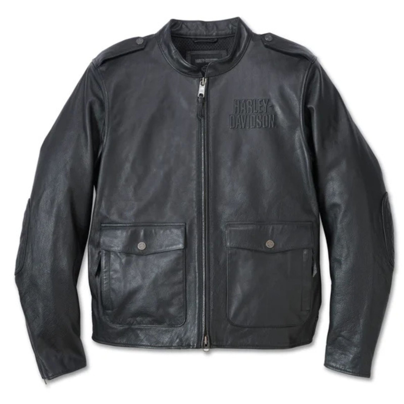 1 HARLEY DAVIDSON HD FLEX LAYERING SYSTEM CAPTAINS LEATHER JACKET OUTER LAYER