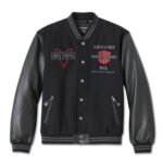 HARLEY DAVIDSON MENS V TWINS VARSITY LEATHER JACKET