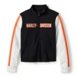 HARLEY DAVIDSON WOMENS ESSENTIAL BLOCKED TRACK JACKET