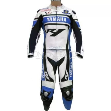 YAMAHA R1 RACING MOTORBIKE COWHIDE LEATHER SUIT