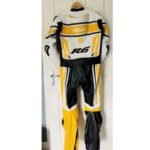 YAMAHA R6 MOTORCYCLE GENUINE COWHIDE LEATHER BIKER SUIT