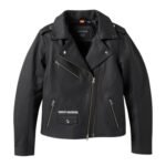 HARLEY DAVIDSON WOMENS HD REBEL BIKER LEATHER RIDING JACKET