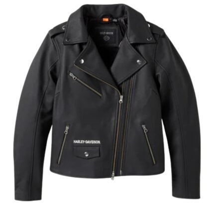 HARLEY DAVIDSON WOMENS HD REBEL BIKER LEATHER RIDING JACKET