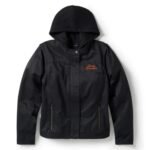HARLEY DAVIDSON WOMENS MISS ENTHUSIAST 3 IN 1 TEXTILE JACKET