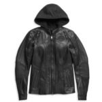 HARLEY DAVIDSON WOMENS WILLIE G AURORAL II 3 IN 1 LEATHER RIDING JACKET