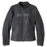 HARLEY DAVIDSON WOMENS WILLIE G SKULL GRAPHIC LEATHER RIDING JACKET