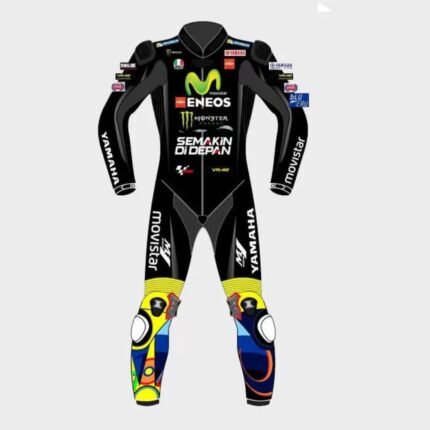 YAMAHA VALENTINO ROSSI 2017 MODEL BLACK LEATHER SUIT