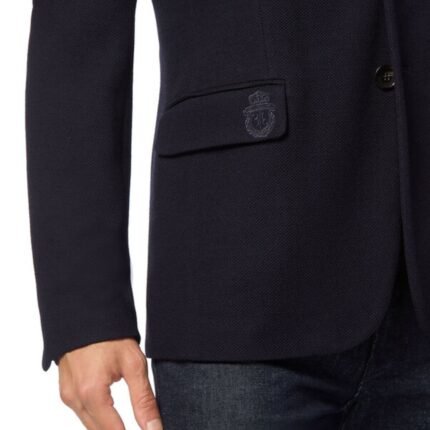 DENIM BLAZER JACKET WITH HOODIE