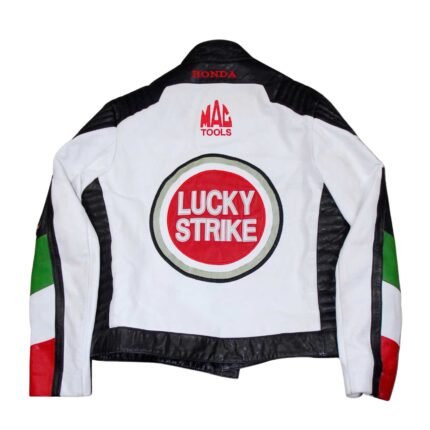 NARSON LUCKY STRIKE HONDA RACING GEAR COWHIDE LEATHER JACKET