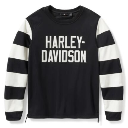 HARLEY DAVIDSON MENS HD BREAKOUT DEFLECTOR CREW RIDING FLEECE