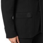 DENIM BLAZER JACKET WITH HOODIE