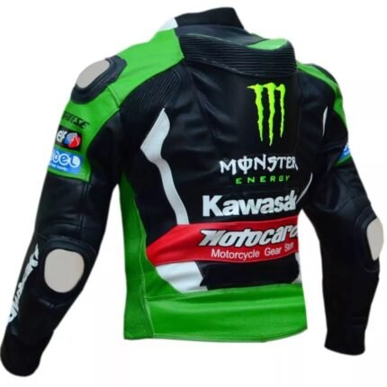 NARSONARSON KAWASAKI MONSTER ENERGY RACING MOTORCYCLE LEATHER JACKETN Kawasaki Monster Energy racing motorcycle leather jacket delivers durability, safety, and bold racing style for passionate riders on the road.