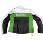 NARSON KAWASAKI MOTORBIKE RACING GEAR LEATHER BIKER JACKET