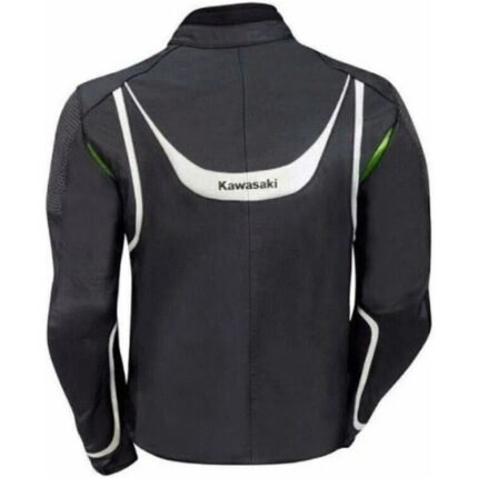 NARSON KAWASAKI MOTORCYCLE RACING STREETWEAR CE ARMORED LEATHER JACKET