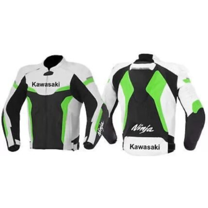 NARSON KAWASAKI NINJA BIKER GEAR MOTORCYCLE COWHIDE LEATHER JACKET