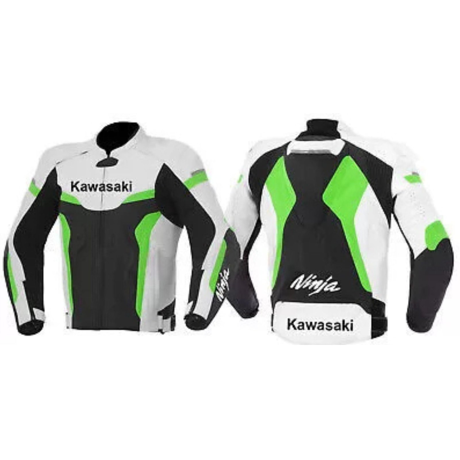 1 NARSON KAWASAKI NINJA BIKER GEAR MOTORCYCLE COWHIDE LEATHER JACKET